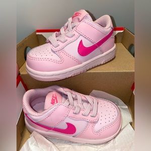 Nike kids dunk low “pink foam” sneakers